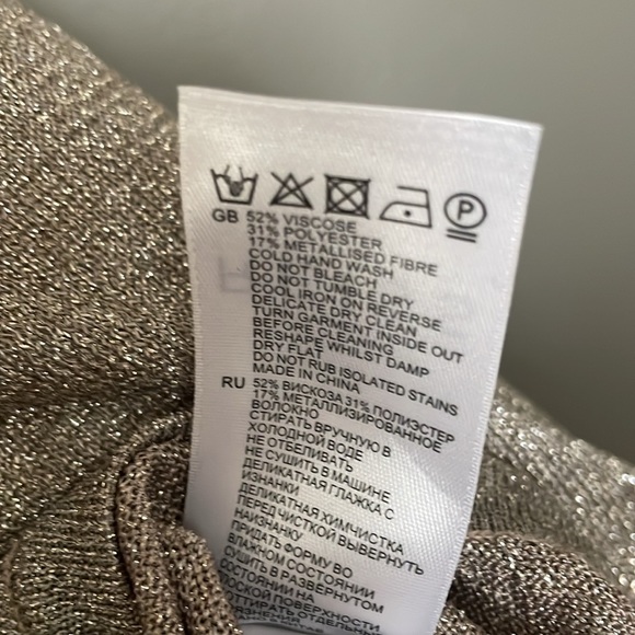 Reiss metallic wrap top size xs - Picture 4 of 4